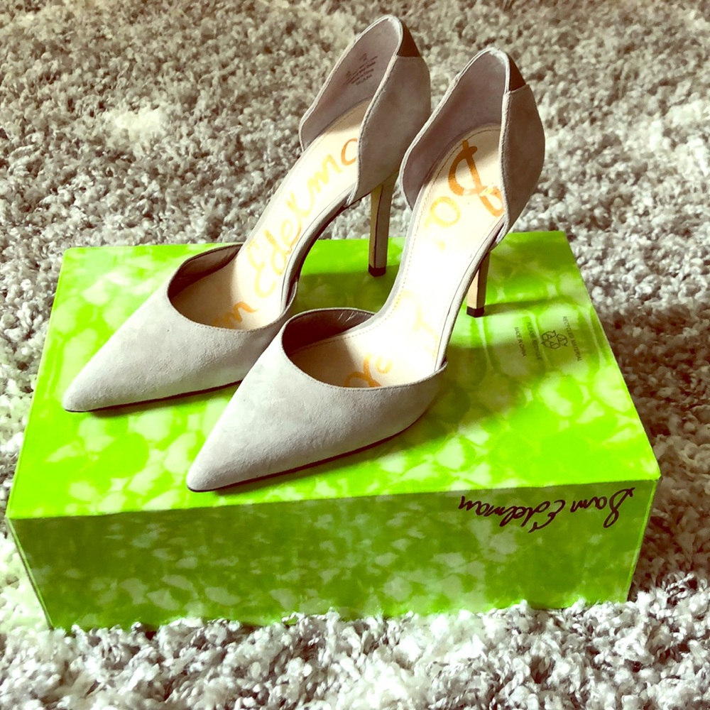 Sam Edelman Grey Suede Pump!